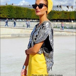 Pure Silk Sequin Butterfly Top